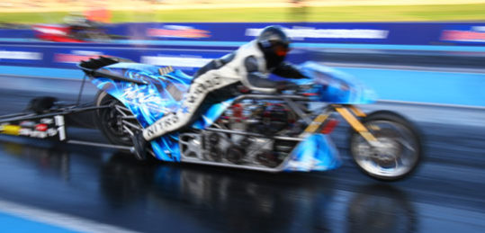 A tyre smoking win for Chris Matheson.