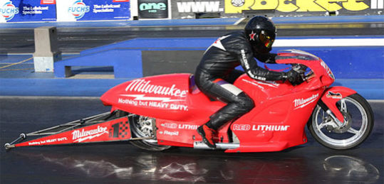 Pro Stock Motorcycle under siege.