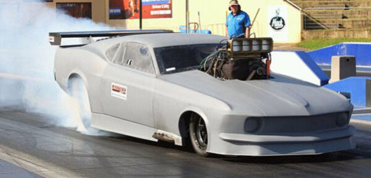 Blake breaks cover on new car.