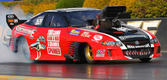 Getting to grips with Sydney Dragway.