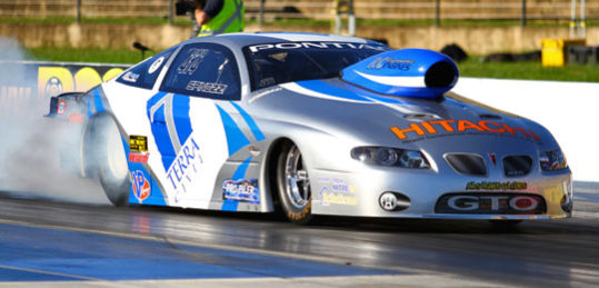 USA's Cale Aronson flying in for Pro Stock team.