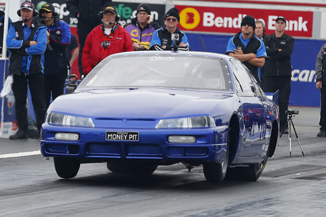 ANDRA’s Best Engineered Vehicle Award is a prestigious honour for Australian built drag racing vehicles. The winner at this year’s Fuchs Winternationals was Super Compact competitor Chris Tait in his Toyota-powered Nissan 200SX.