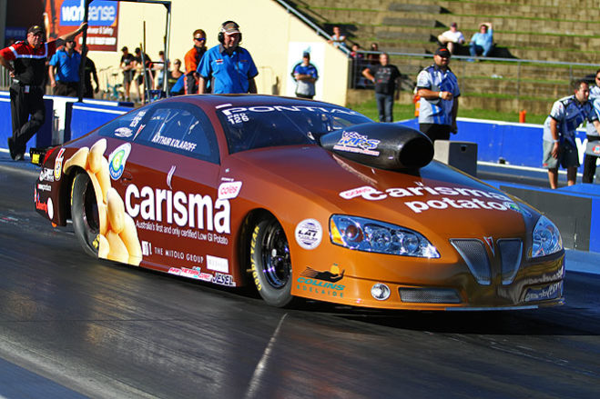 The October 20 season opener for the 2012/13 ANDRA Drag Racing Series will see the return of the Pro Stock championship to Adelaide for the first time in over a decade, with a group of local racers keen to show off their skills in front of the South Australian audience. For Virginia resident Arthur Kolaroff, it will mean a tow of just minutes, compared to the days it normally takes him to reach Sydney or Brisbane to compete with his Carisma Potato-supported Pontiac.