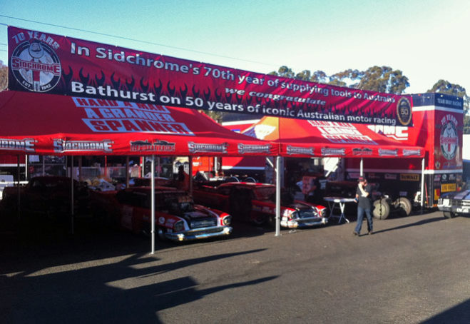 Team Bray Racing is once again returning to Bathurst this weekend as part of the on track entertainment at Australia's most well known motorsport event and are keen to put on a show with both of their burnout cars while promoting drag racing.  At the Team Bray compound (Harris Park Merchandise Area) fans will be able to get up close with Victor and Ben’s race cars and the men themselves.