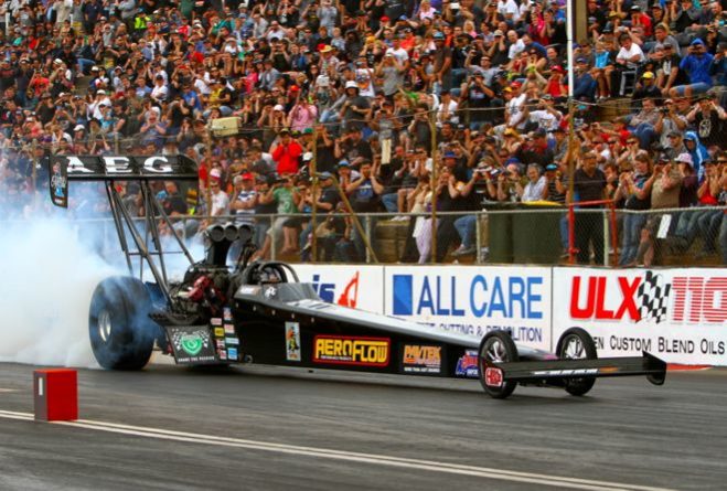 Reigning national Top Fuel champion Darren Morgan began his series defence in the best way possible on Saturday night, taking out the opening round of the ANDRA Drag Racing Series at Adelaide International Raceway.