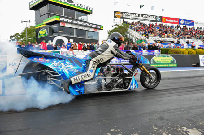 Queensland's Chris Matheson will be aiming for an impressive fourth championship in a row come this season with his Nitro Voodoo Top Bike team, which kicks off next weekend at Sydney Dragway.