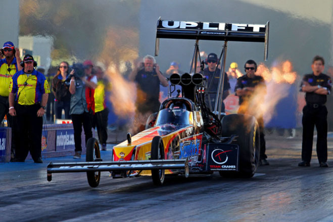 Allan Dobson and the Rapisarda Racing team will be shooting for the national record come round four of the ANDRA Top Fuel championship at Perth Motorplex on February 1 and 2. It is part of a renewed philosophy among the Rapisarda Racing team and its Western Australian driver. Realising that they will not be able to make it to every round due to commitments racing in the USA they are looking for a new way to leave their impression.