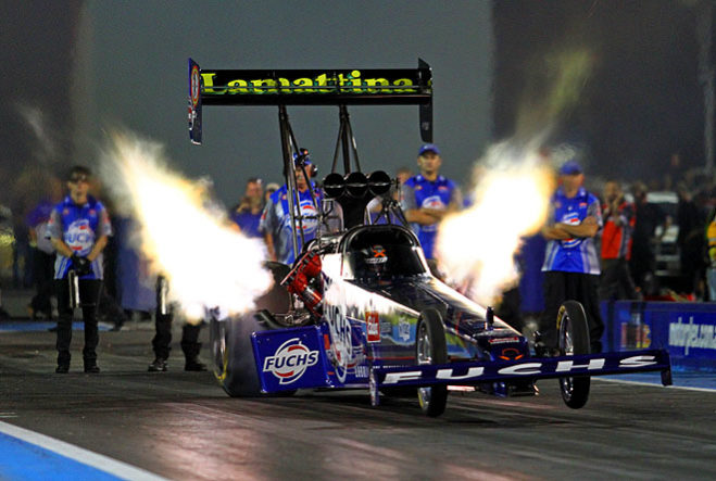 Phil Lamattina pulled off the double win at Perth Motorplex last night, taking out the fifth round of the ANDRA Top Fuel championship in addition to his round four win on Friday night.