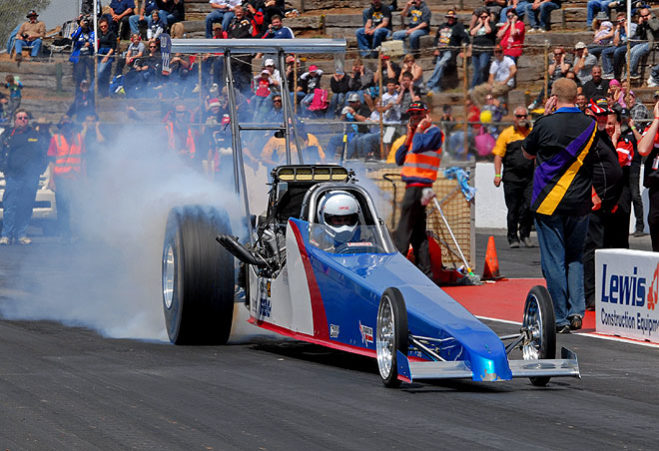 The resurgence of Adelaide International Raceway has brought many South Australian drag racers back into the sport, the latest being Top Alcohol dragster driver Frank Intini. Intini will be campaigning his dragster at the Aeroflow Summer Speedfest this weekend, February 23 23 and 24, bringing along a special cause for the ride.