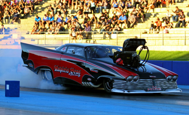 ANDRA Top Doorslammer points leader Peter Kapiris has extended his championship gap, taking a win at the 42nd annual Westernationals at Perth Motorplex. Kapiris used a 5.86 second time, the quickest of the event, to defeat Victor Bray who was appearing in his second straight final. Bray had to abort his run early after tyre shake.