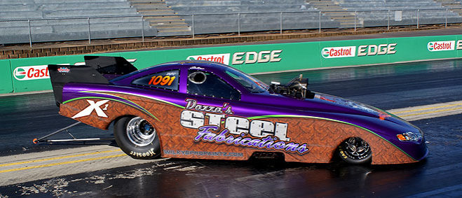 Darren Fry will be able to satisfy a long obsession with Funny Cars come the Santo’s Cranes Super 3 Extreme Drag Race at Willowbank Raceway when he makes his debut runs in Top Alcohol.