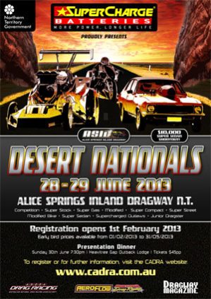 Northern Territory Minister for Sport and Recreation Matt Conlan has announced that Alice Springs and the town’s dragway will be beamed into television screens around the country later this year, putting the Centre on the drag racing map. Mr Conlan said the Territory Government had provided $17,000 to the Central Australian Drag Racing Association to help with presenting The Desert Nationals on the SBS television program, Speedweek. “This support will provide terrific exposure for the Centre with thousands of viewers around Australia to watch the show,” Mr Conlan said. “The two-day drag racing event will be filmed and then presented in a one hour show on ‘Speedweek’, a motorsports show aired on SBS around Australia on Sundays.  “This will help to grow the sport here in the Territory while showcasing the Centre as a tourist destination to viewers around Australia.”