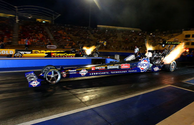 Phil Lamattina, John Zappia, Steve Reed, Lee Bektash, Chris Matheson and Luke Crowley lead their respective fields following day two of the Australian Nationals at Sydney Dragway.