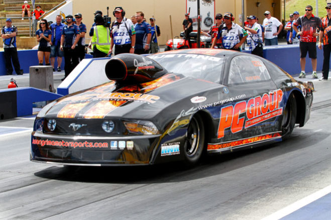 The Australian Nationals was a roller coaster ride of emotion and nail biting action for Pro Stock racer Jason Grima who, on the cusp of winning the 2012-13 ANDRA Pro Stock Championship, was also looking to make it a double celebration by winning his first national Pro Stock event.