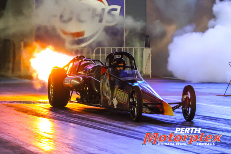 The Night of Fire at Perth Motorplex delivered up four toasty hot jet dragsters to warm up the crowd on what was a rather cold night out in Kwinana.